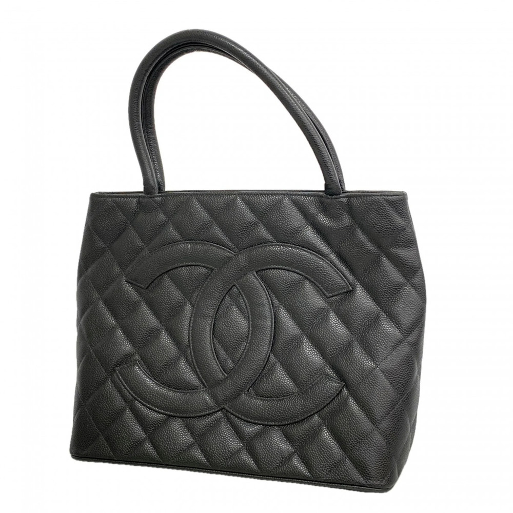 CHANEL Black Caviar Leather Reissue Tote Bag